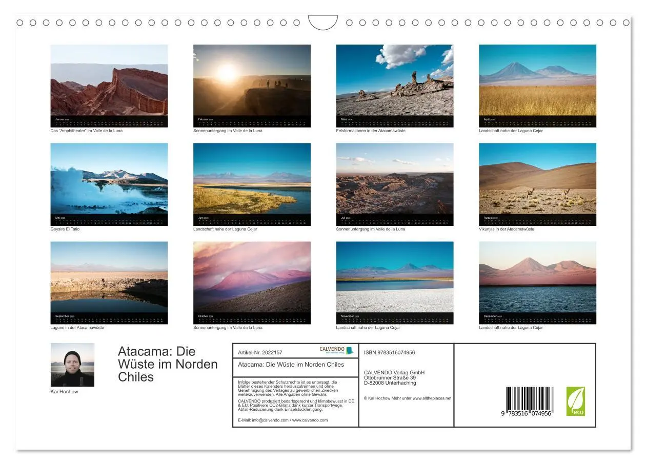 Bild: 9783516074956 | Atacama: Die Wüste im Norden Chiles (Wandkalender 2026 DIN A3...