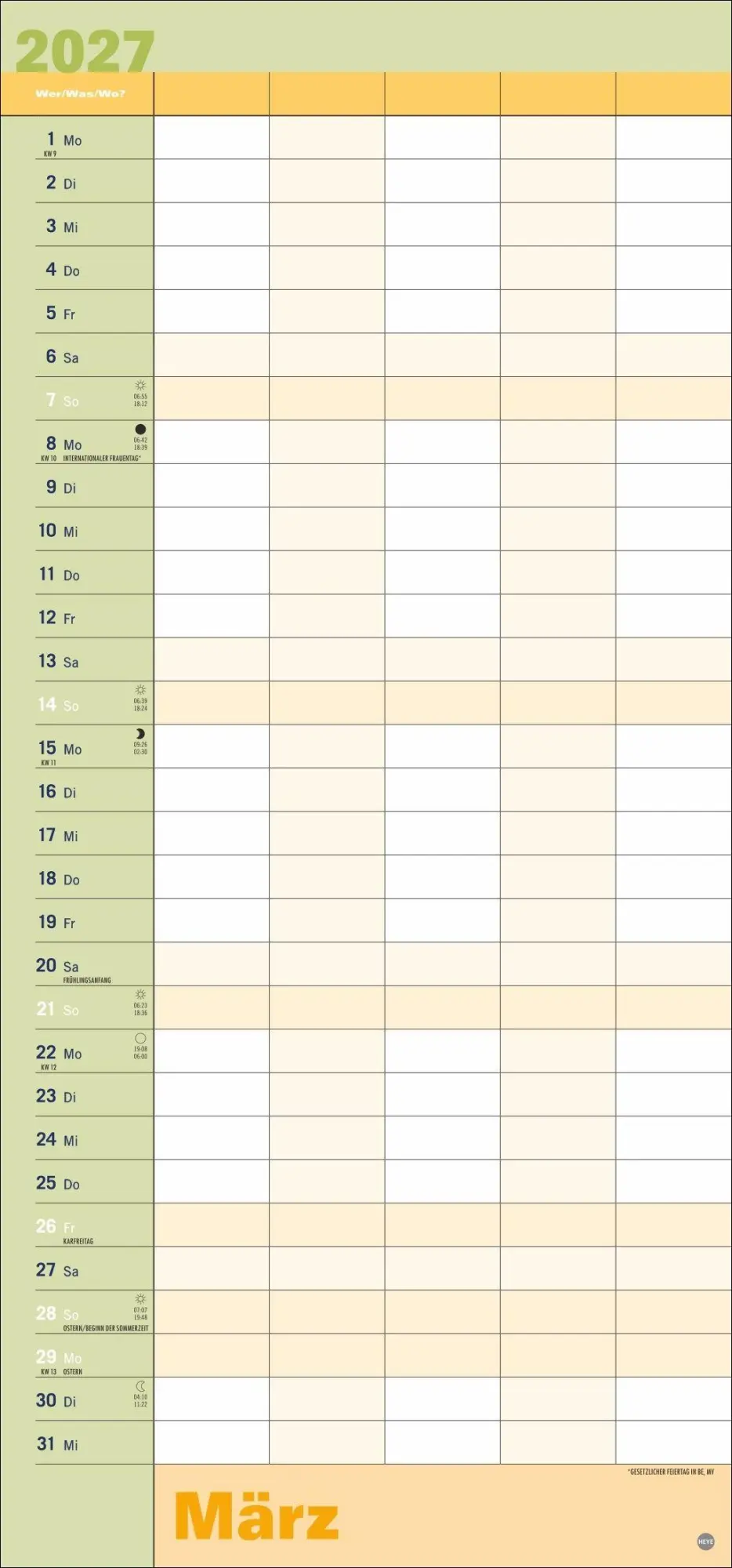 Bild: 9783756414956 | Allroundplaner 2027 | Heye | Kalender | Bürokalender Heye | 15 S.