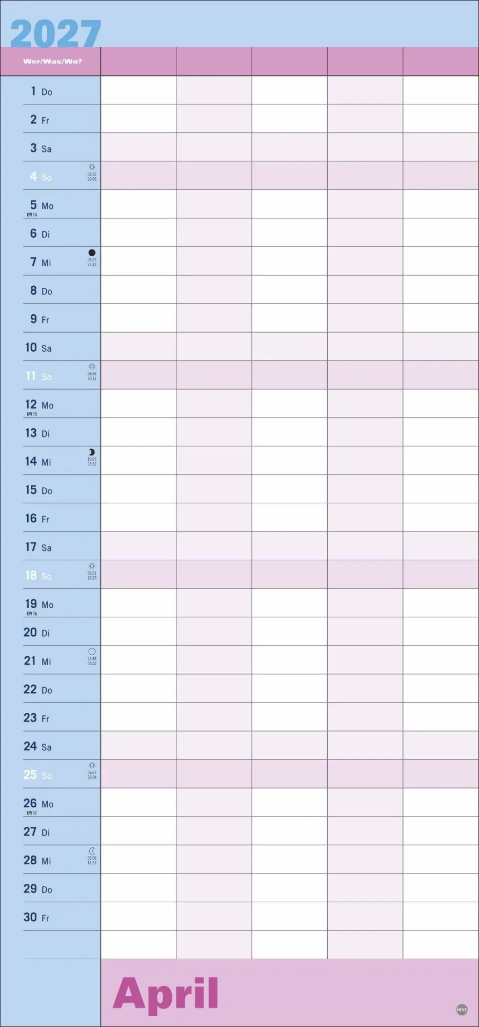 Bild: 9783756414956 | Allroundplaner 2027 | Heye | Kalender | Bürokalender Heye | 15 S.