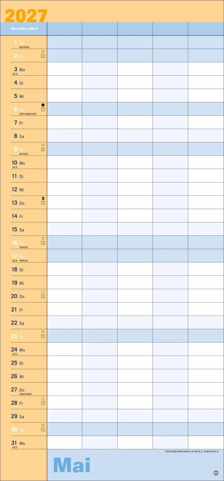 Bild: 9783756414956 | Allroundplaner 2027 | Heye | Kalender | Bürokalender Heye | 15 S.