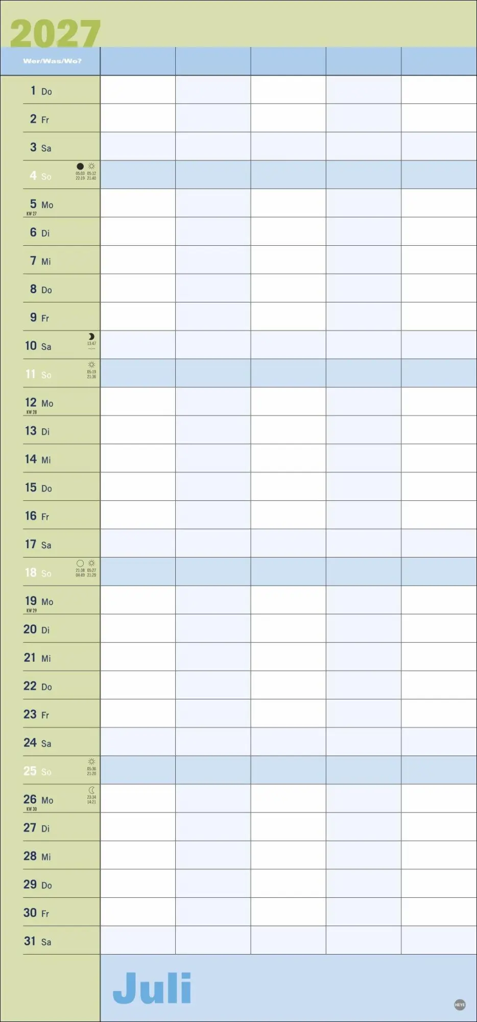 Bild: 9783756414956 | Allroundplaner 2027 | Heye | Kalender | Bürokalender Heye | 15 S.
