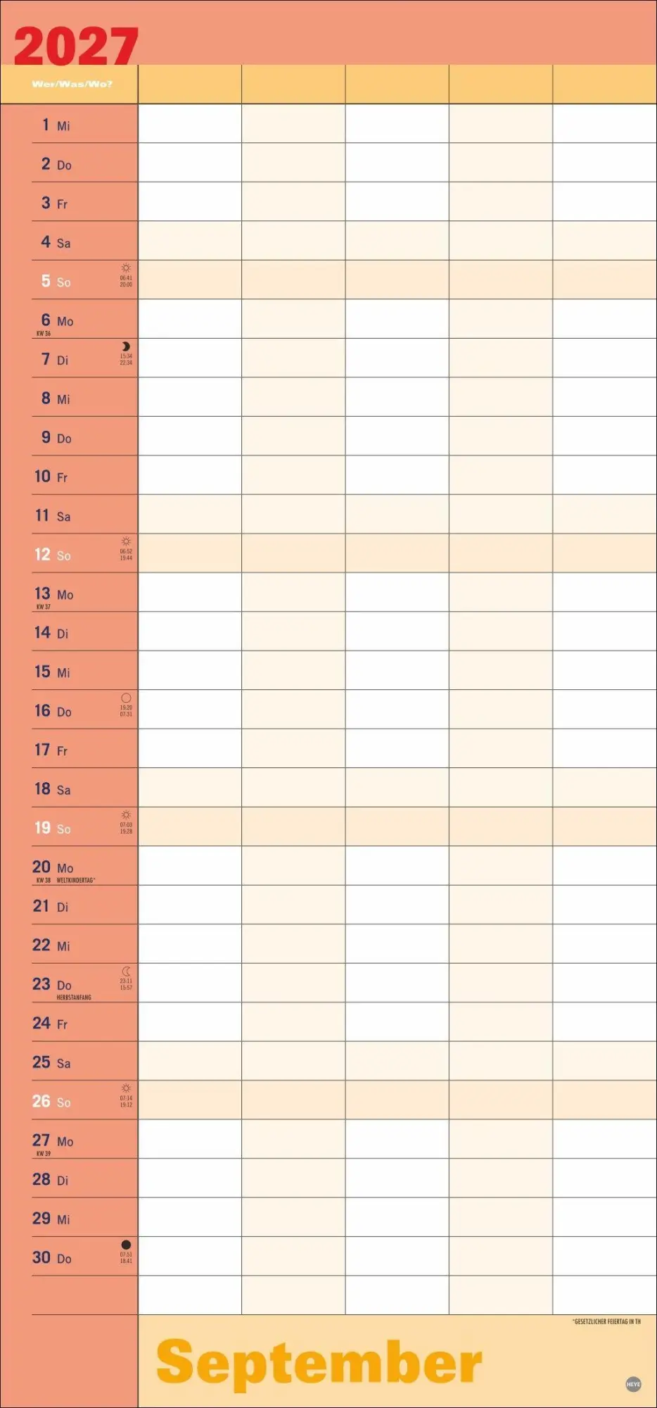 Bild: 9783756414956 | Allroundplaner 2027 | Heye | Kalender | Bürokalender Heye | 15 S.