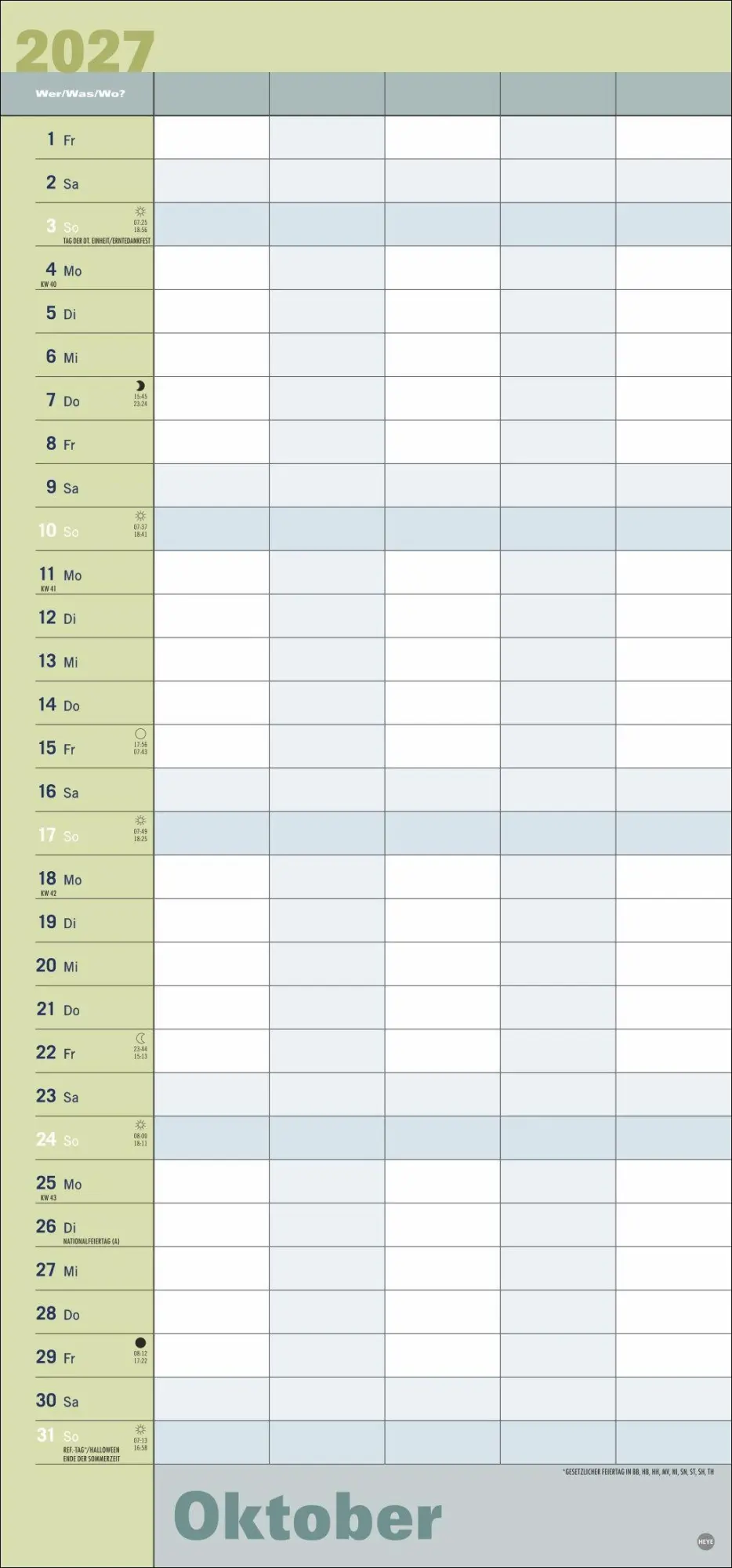 Bild: 9783756414956 | Allroundplaner 2027 | Heye | Kalender | Bürokalender Heye | 15 S.
