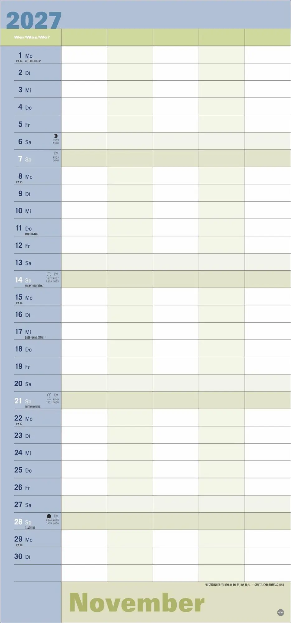 Bild: 9783756414956 | Allroundplaner 2027 | Heye | Kalender | Bürokalender Heye | 15 S.
