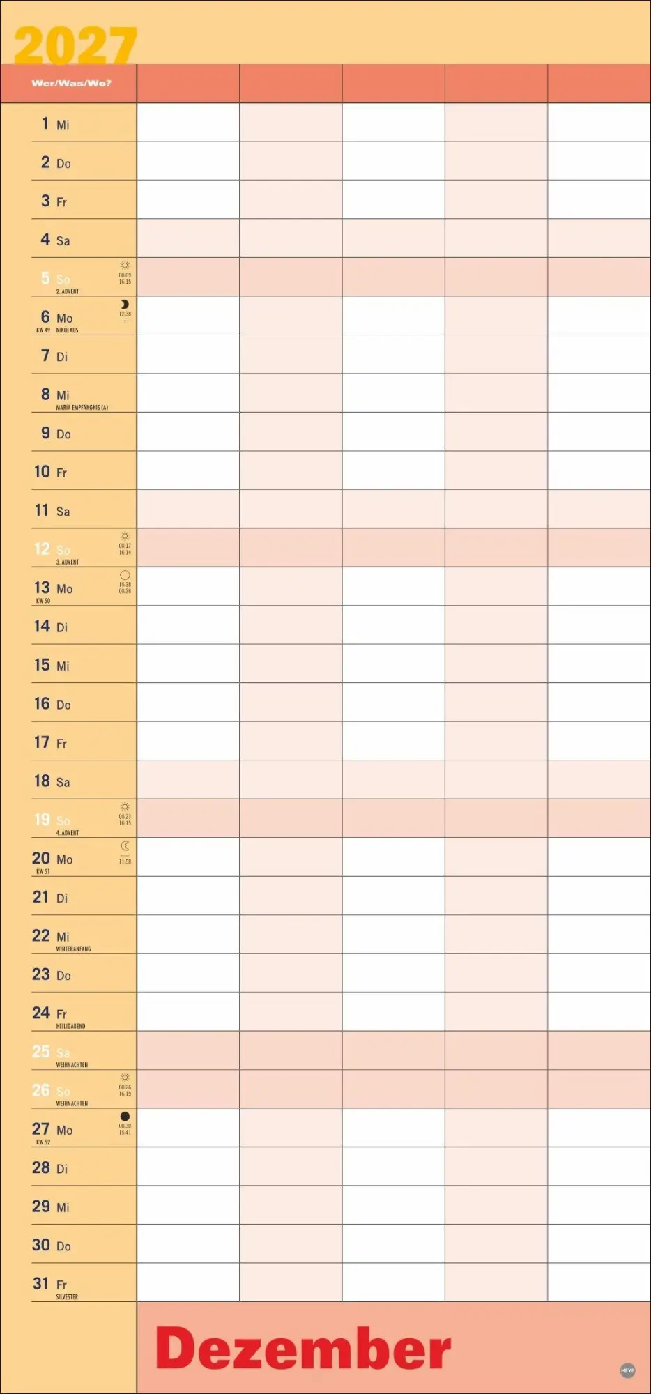 Bild: 9783756414956 | Allroundplaner 2027 | Heye | Kalender | Bürokalender Heye | 15 S.