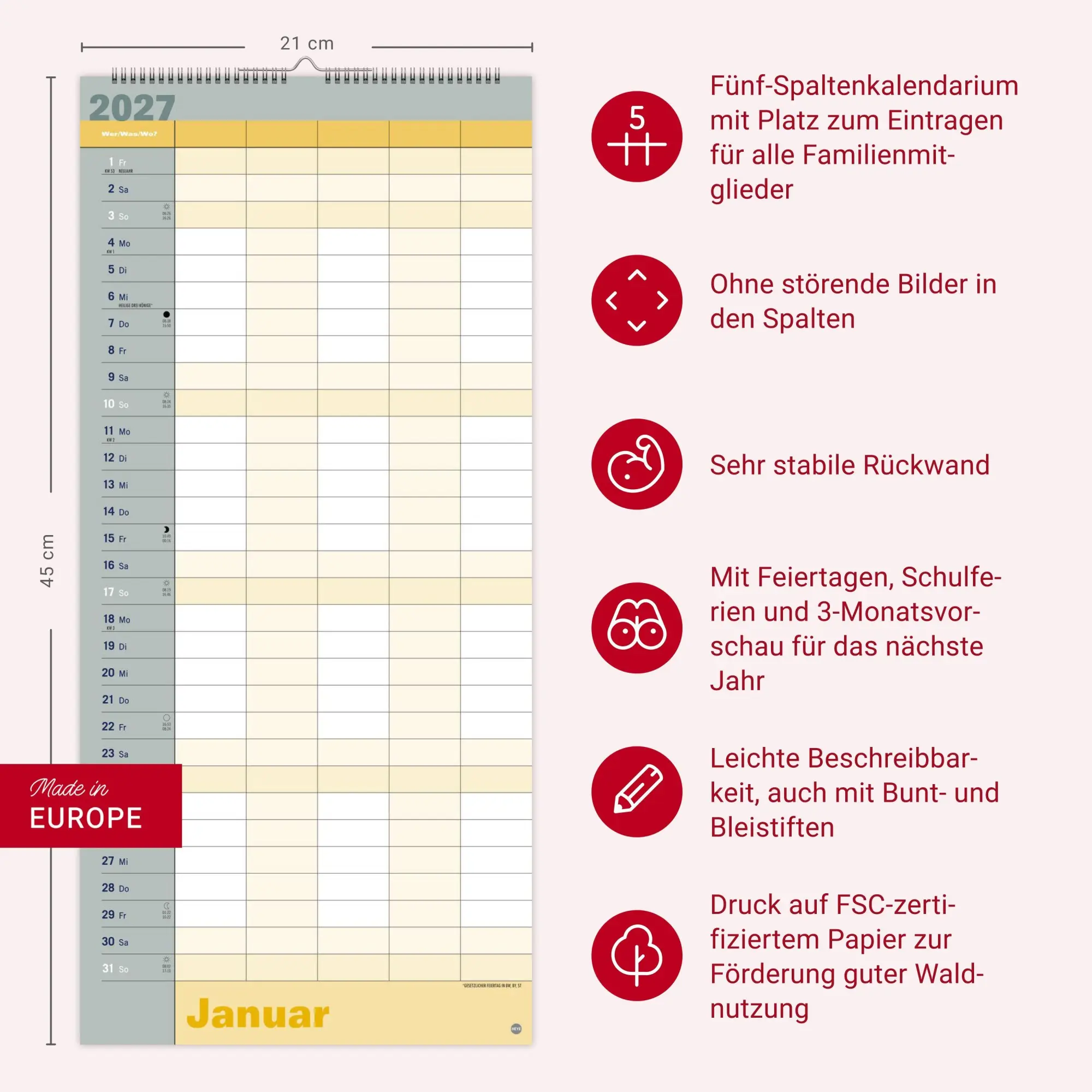 Bild: 9783756414956 | Allroundplaner 2027 | Heye | Kalender | Bürokalender Heye | 15 S.