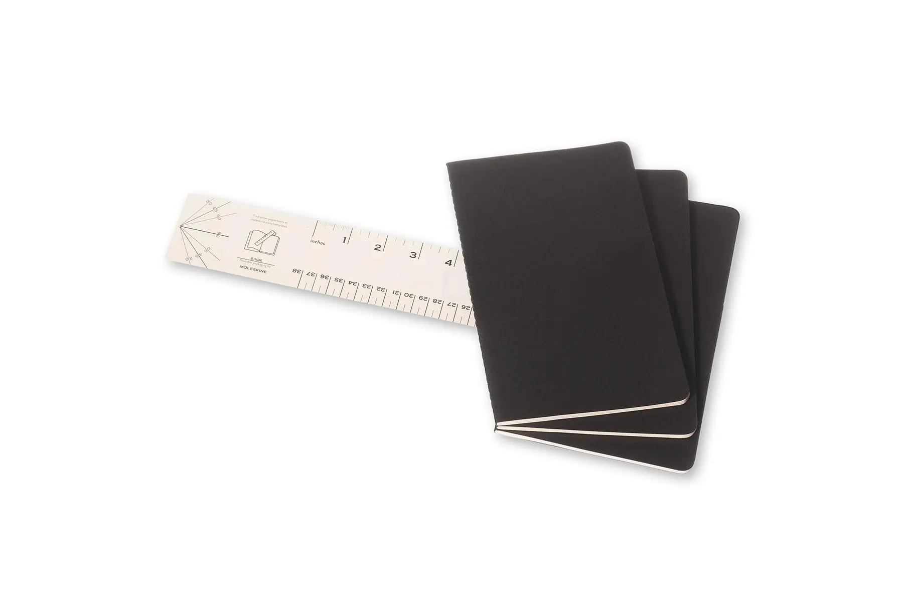 Bild: 9788883704956 | Moleskine Cahier large liniert schwarz DIN A5. 3er Pack | Moleskine