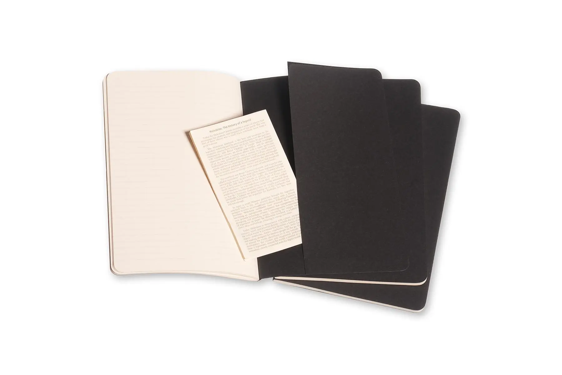 Bild: 9788883704956 | Moleskine Cahier large liniert schwarz DIN A5. 3er Pack | Moleskine