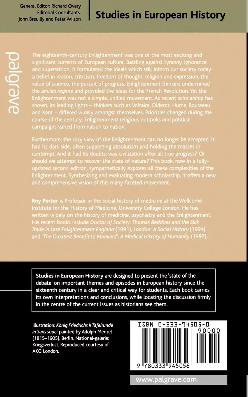 Rückseite: 9780333945056 | The Enlightenment, Second Edition | Roy Porter | Taschenbuch | 2001