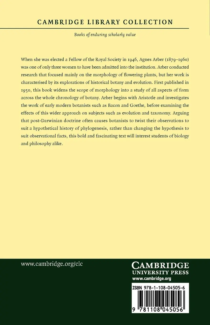 Rückseite: 9781108045056 | The Natural Philosophy of Plant Form | Agnes Arber | Taschenbuch