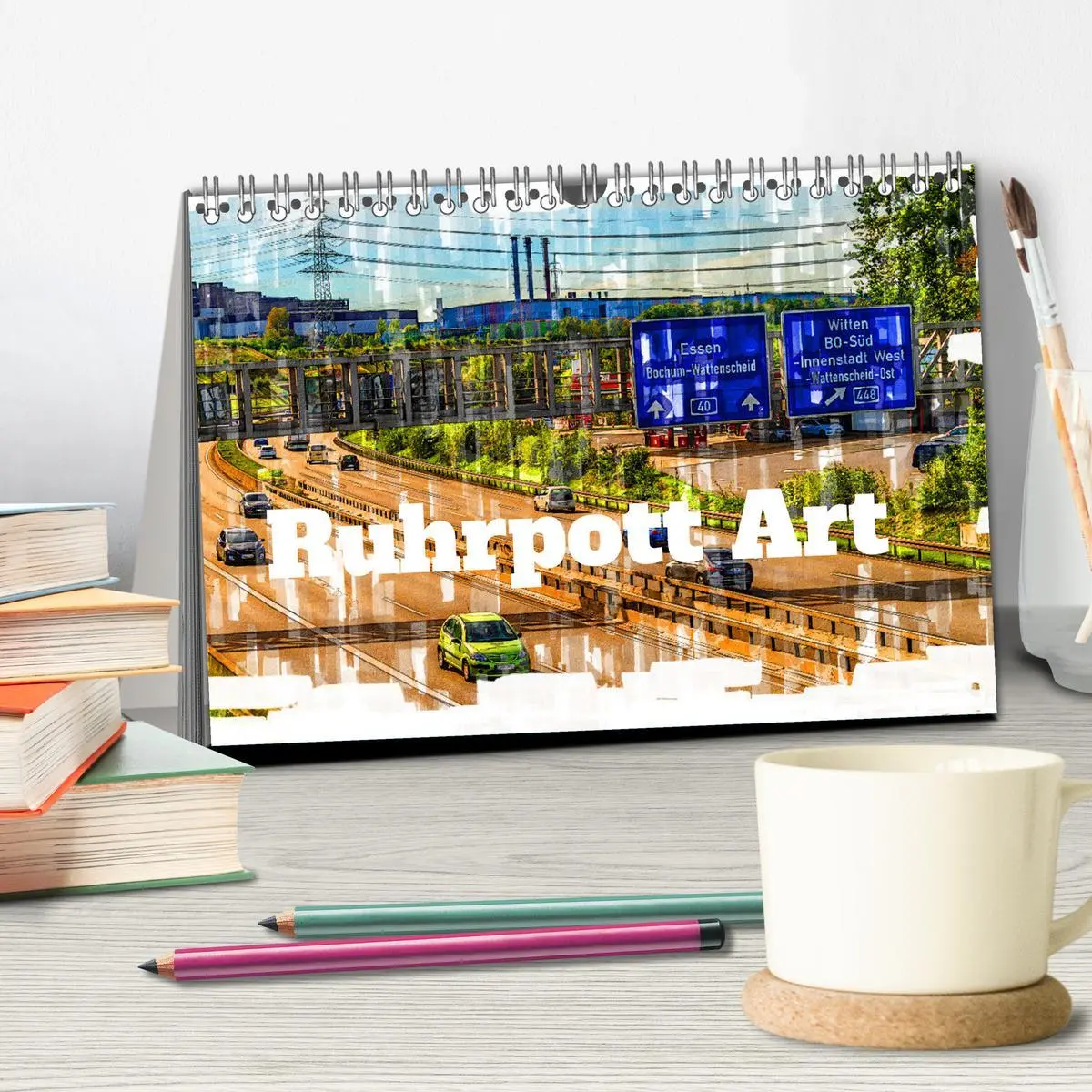 Bild: 9783457325056 | Ruhrpott Art (Tischkalender 2026 DIN A5 quer), CALVENDO Monatskalender