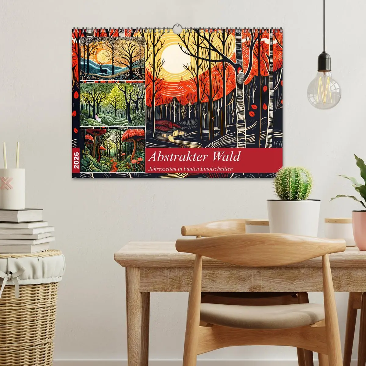 Bild: 9783457495056 | Abstrakter Wald - Jahreszeiten in bunten Linolschnitten...