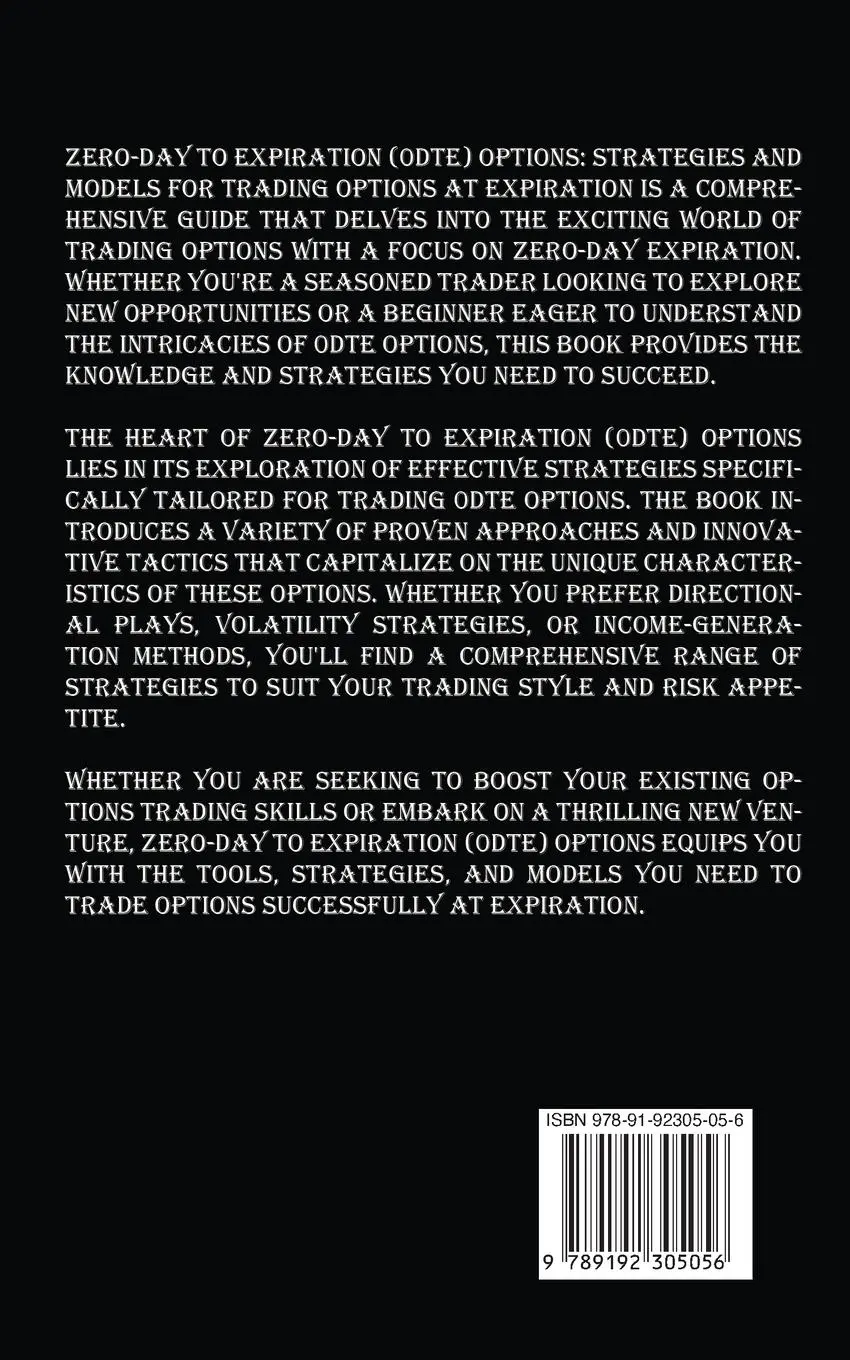 Rückseite: 9789192305056 | Zero-Day to Expiration (0DTE) Options | Ben David | Taschenbuch | 2023