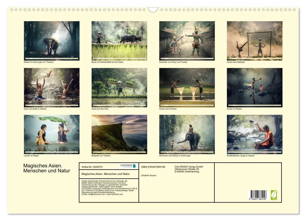 Bild: 9783457865156 | Magisches Asien. Menschen und Natur (Wandkalender 2026 DIN A2...
