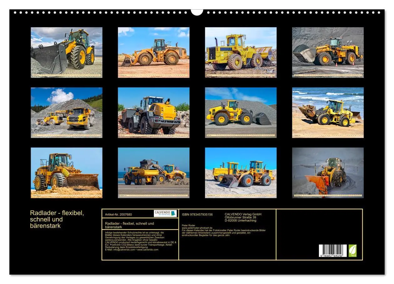 Bild: 9783457935156 | Radlader - flexibel, schnell und bärenstark (Wandkalender 2026 DIN...