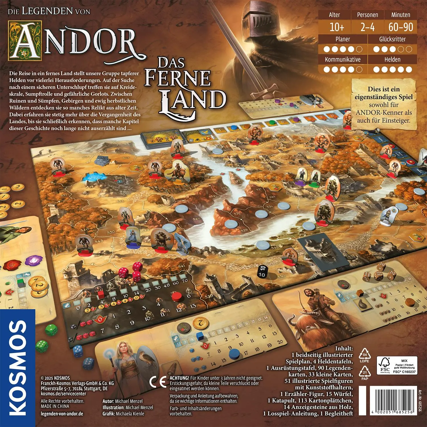 Rückseite: 4002051685256 | Die Legenden von Andor - Das ferne Land | Spiel | Michael Menzel