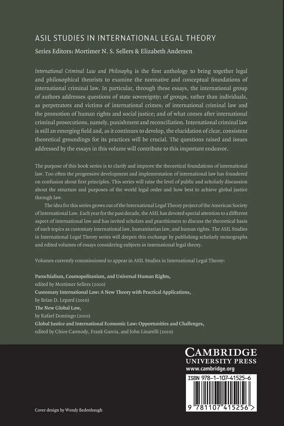 Rückseite: 9781107415256 | International Criminal Law and Philosophy | Larry May (u. a.) | Buch