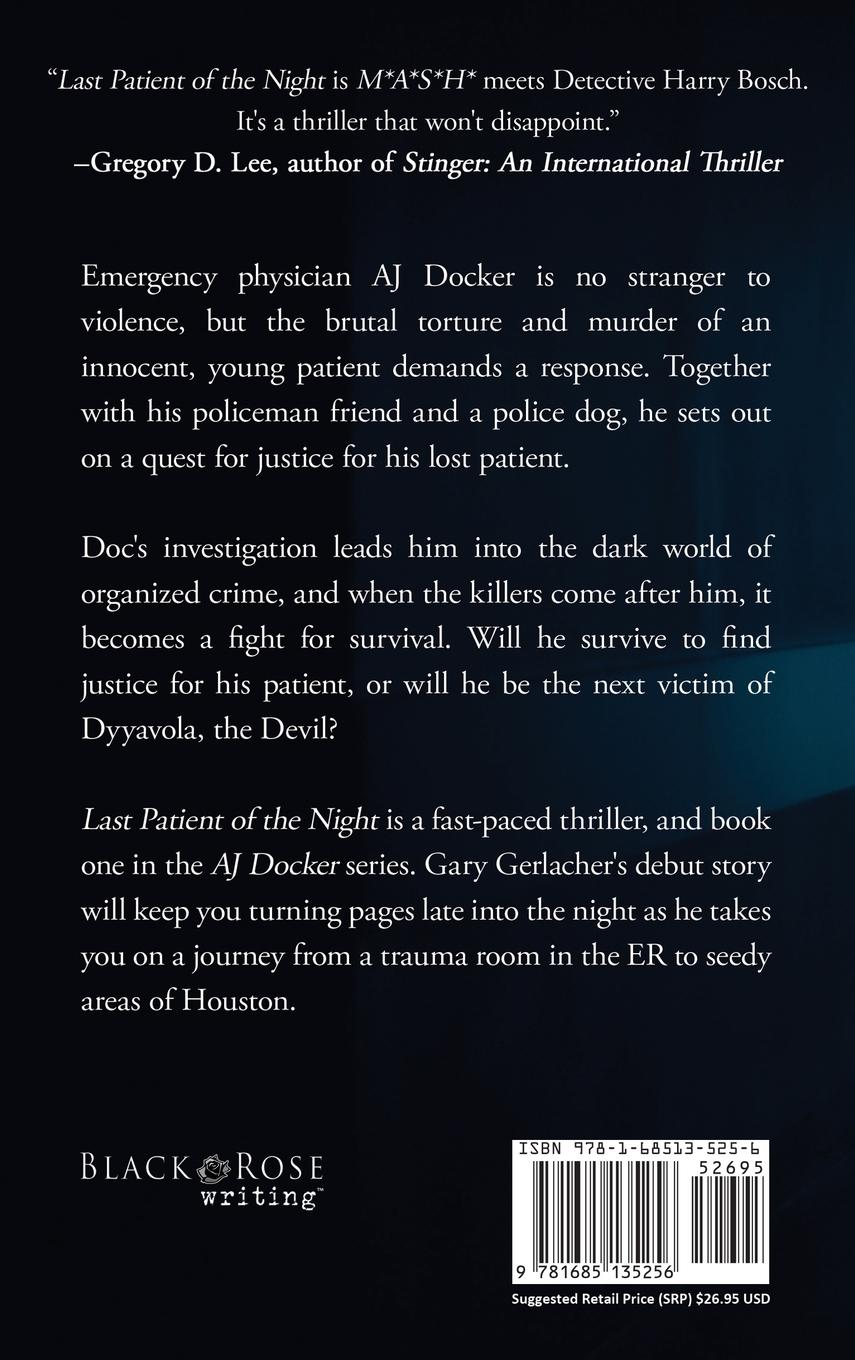 Rückseite: 9781685135256 | Last Patient of the Night | An AJ Docker Thriller | Gary Gerlacher