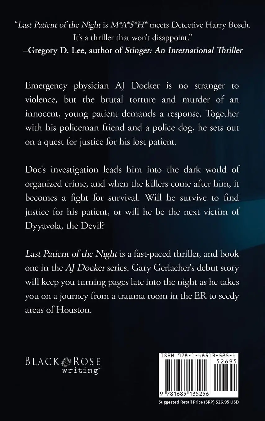 Rückseite: 9781685135256 | Last Patient of the Night | An AJ Docker Thriller | Gary Gerlacher