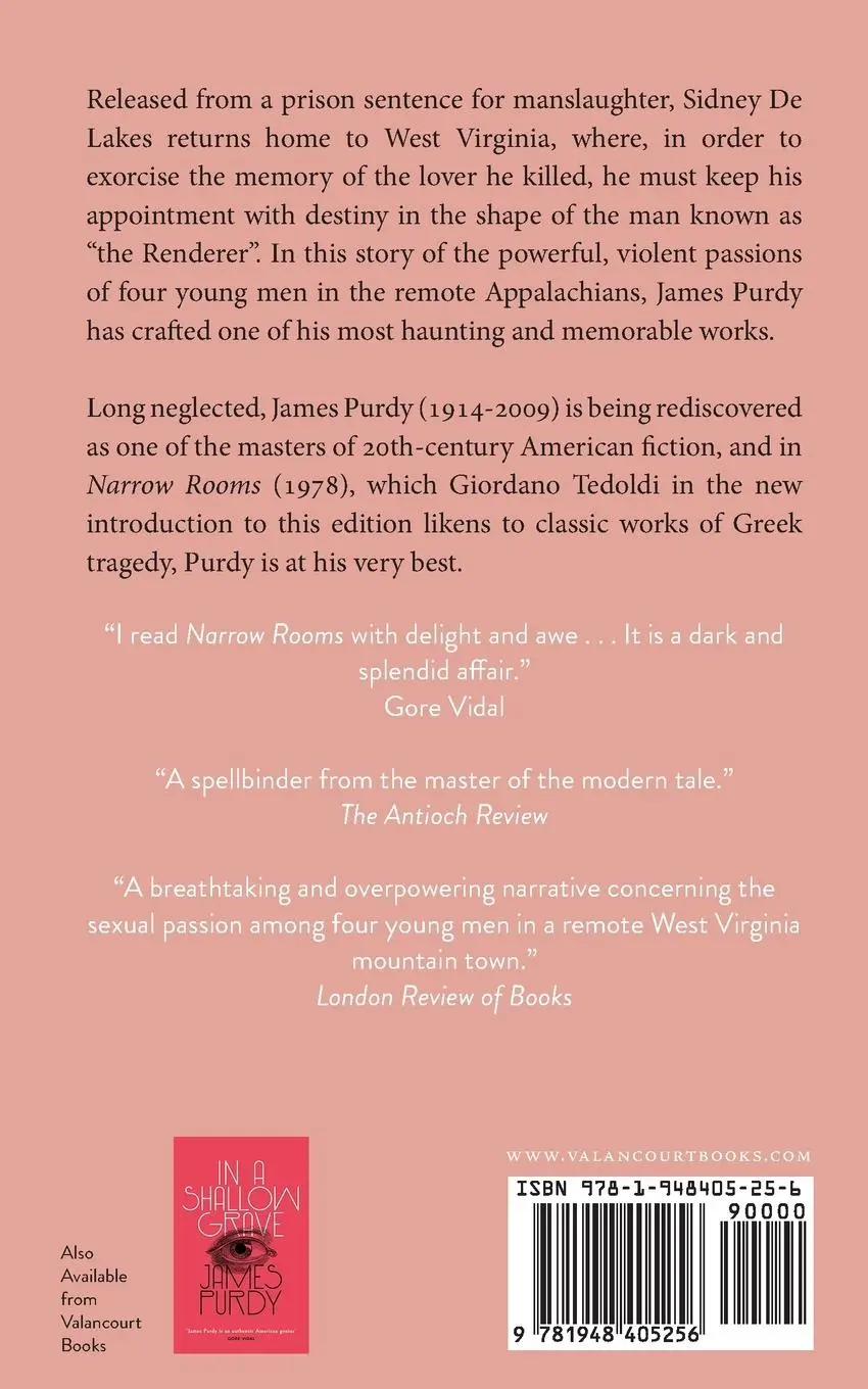 Rückseite: 9781948405256 | Narrow Rooms (Valancourt 20th Century Classics) | James Purdy | Buch