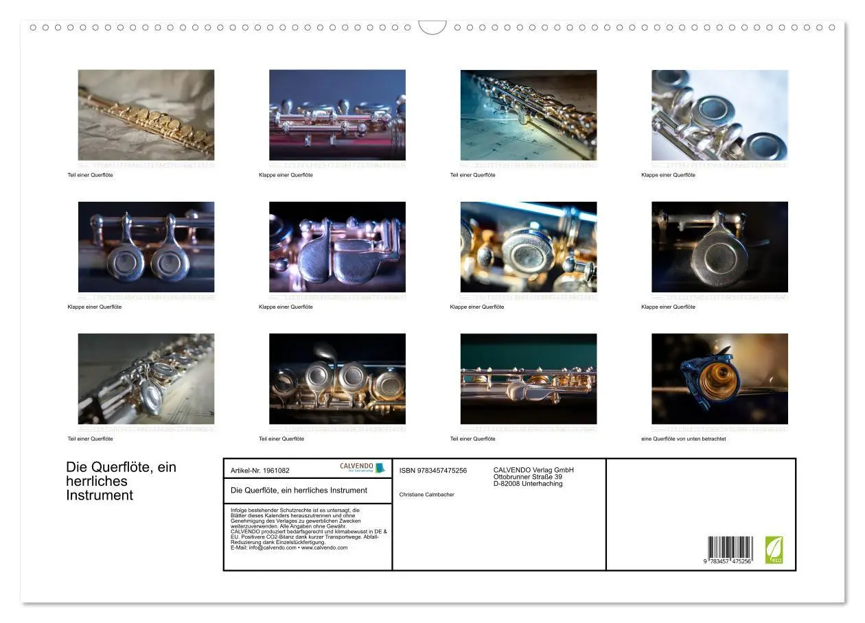 Bild: 9783457475256 | Die Querflöte, ein herrliches Instrument (Wandkalender 2026 DIN A2...