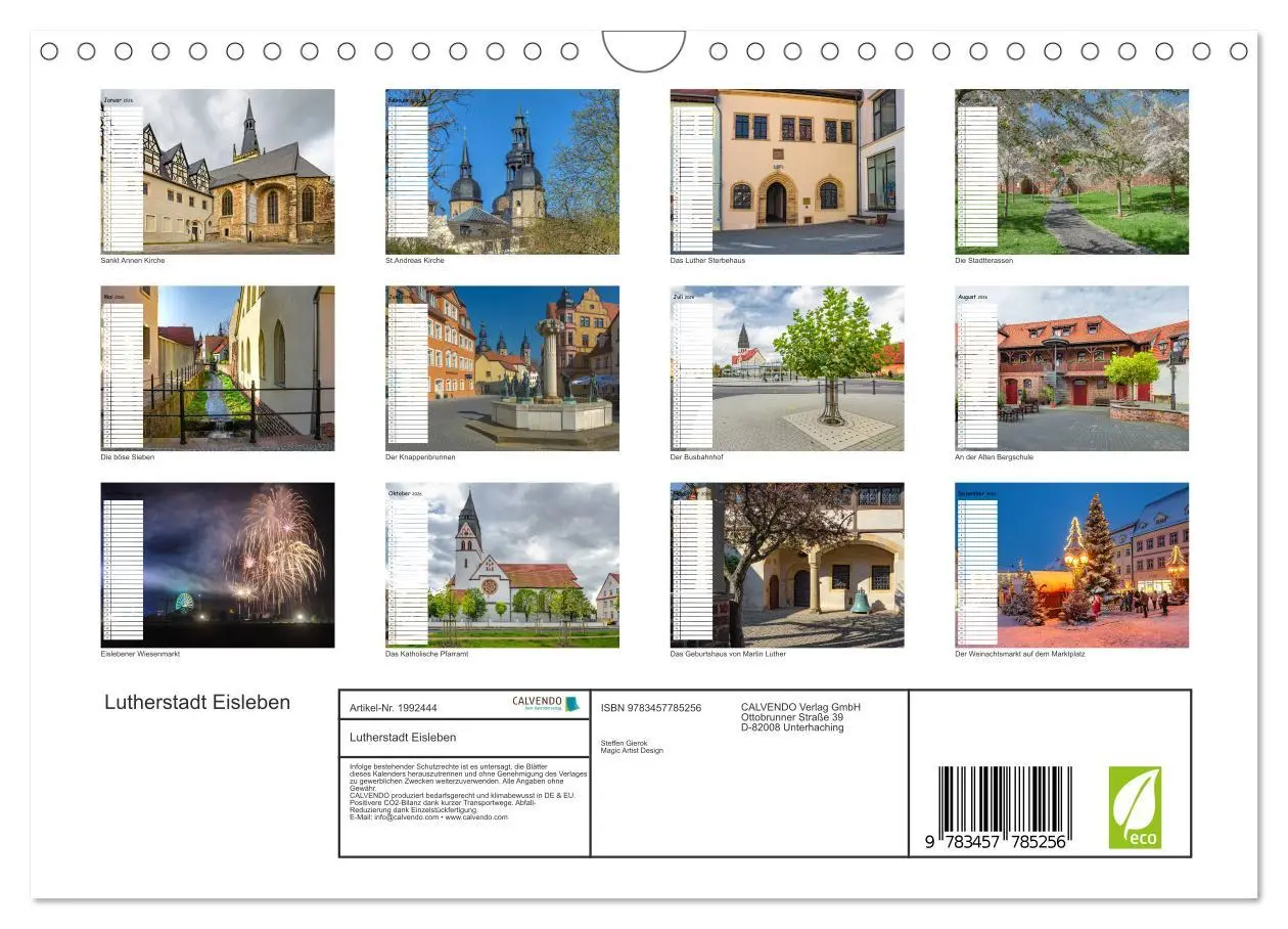 Bild: 9783457785256 | Lutherstadt Eisleben (Wandkalender 2026 DIN A4 quer), CALVENDO...