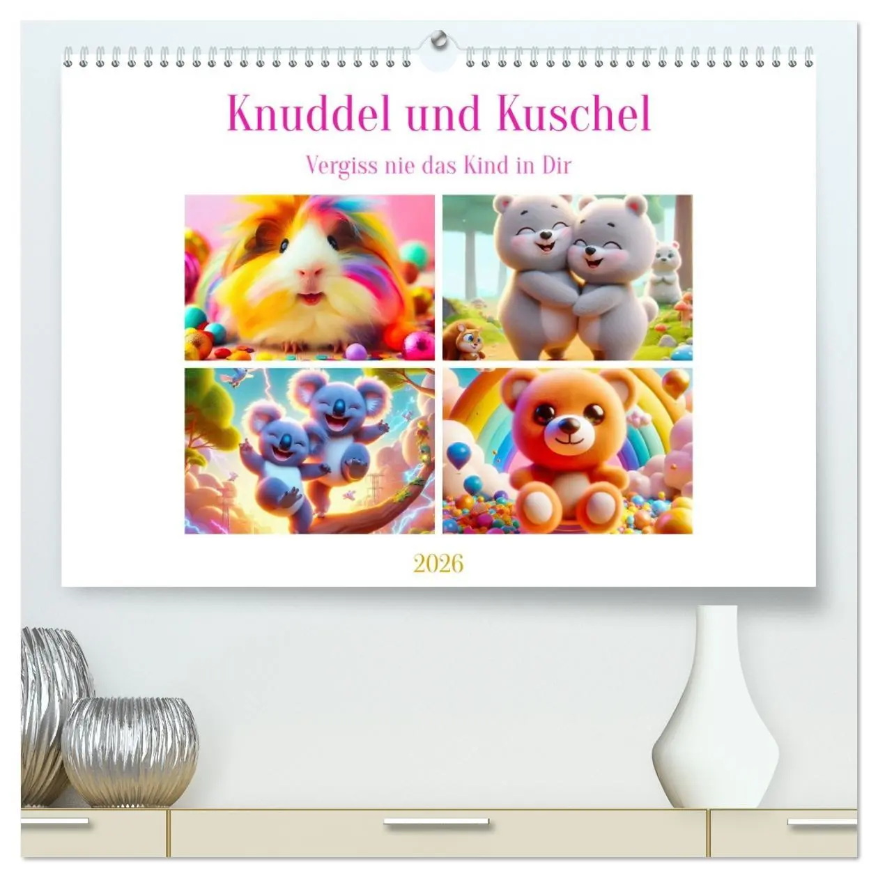Cover: 9783516635256 | Knuddel und Kuschel (hochwertiger Premium Wandkalender 2026 DIN A2...