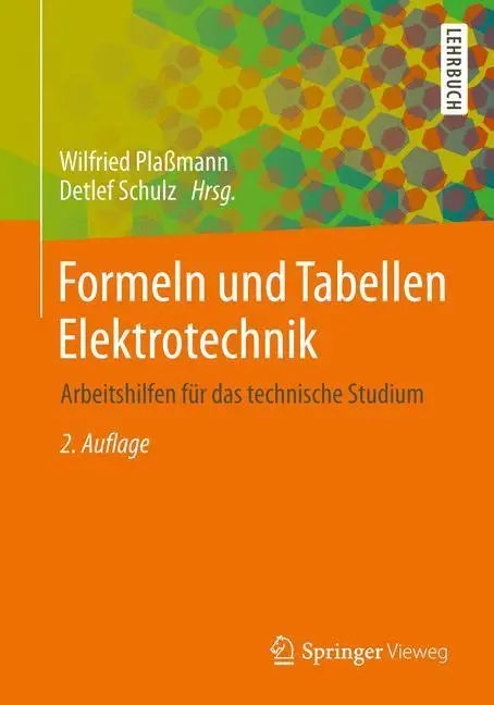 Rückseite: 9783834805256 | Formeln und Tabellen Elektrotechnik | Detlef Schulz (u. a.) | Buch