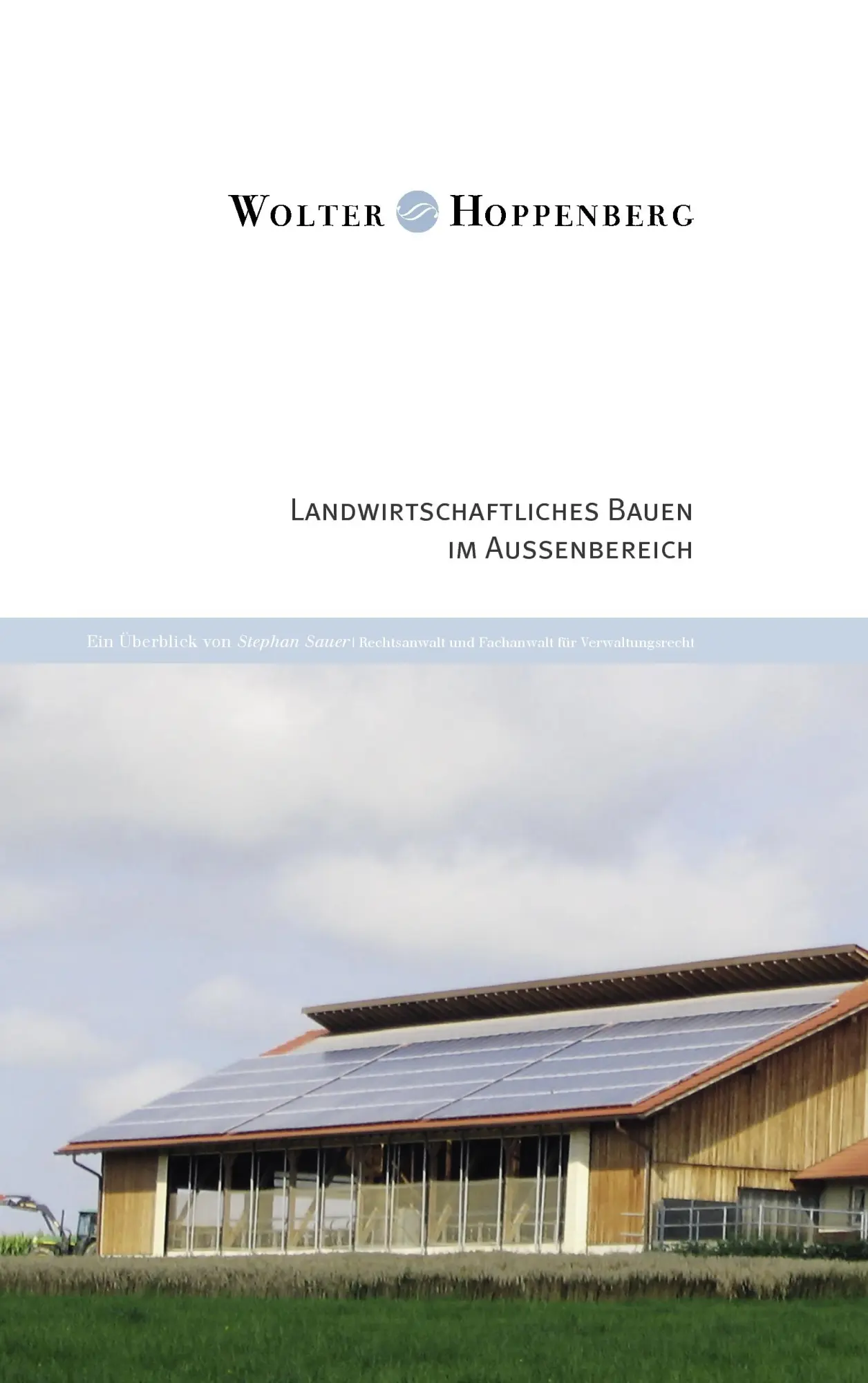 Cover: 9783837015256 | Landwirtschaftliches Bauen im Außenbereich | Stephan Sauer | Buch