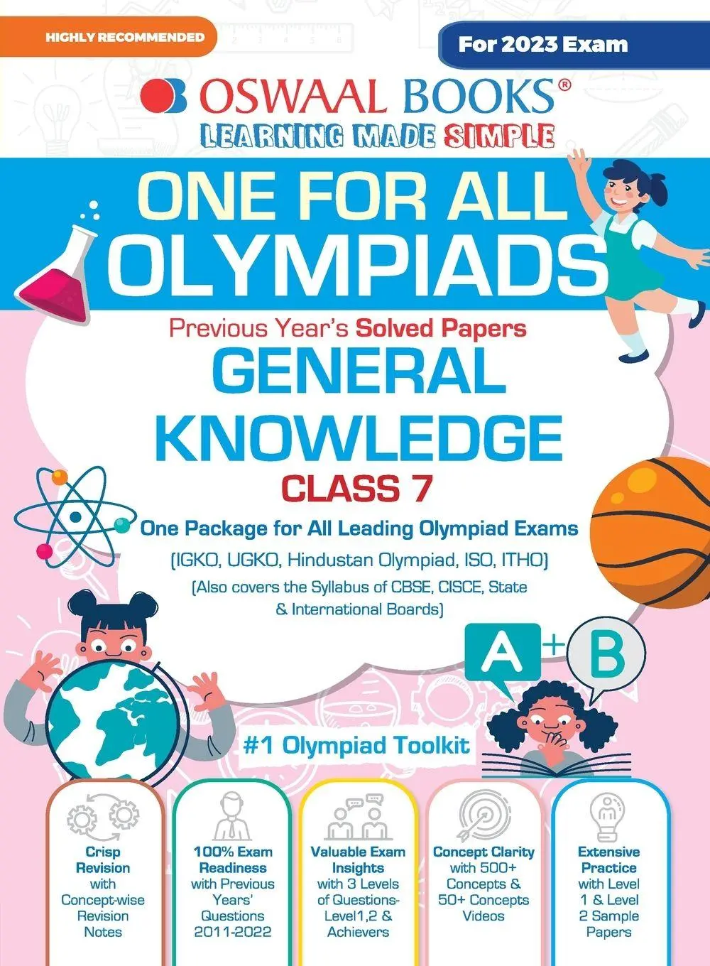 Cover: 9789356345256 | Oswaal One For All Olympiad Previous Years' Solved Papers, Class-7...