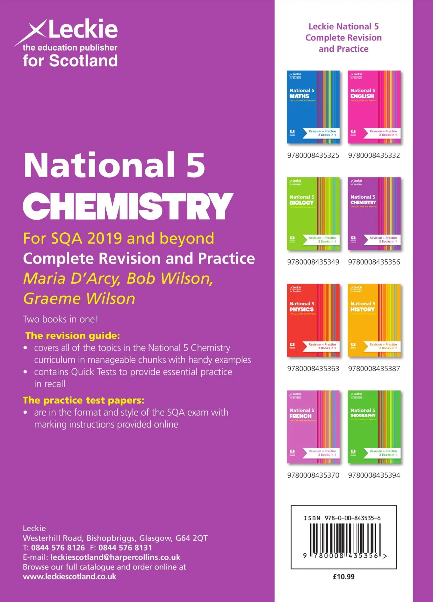 Rückseite: 9780008435356 | National 5 Chemistry | Preparation and Support for Sqa Exams | Buch