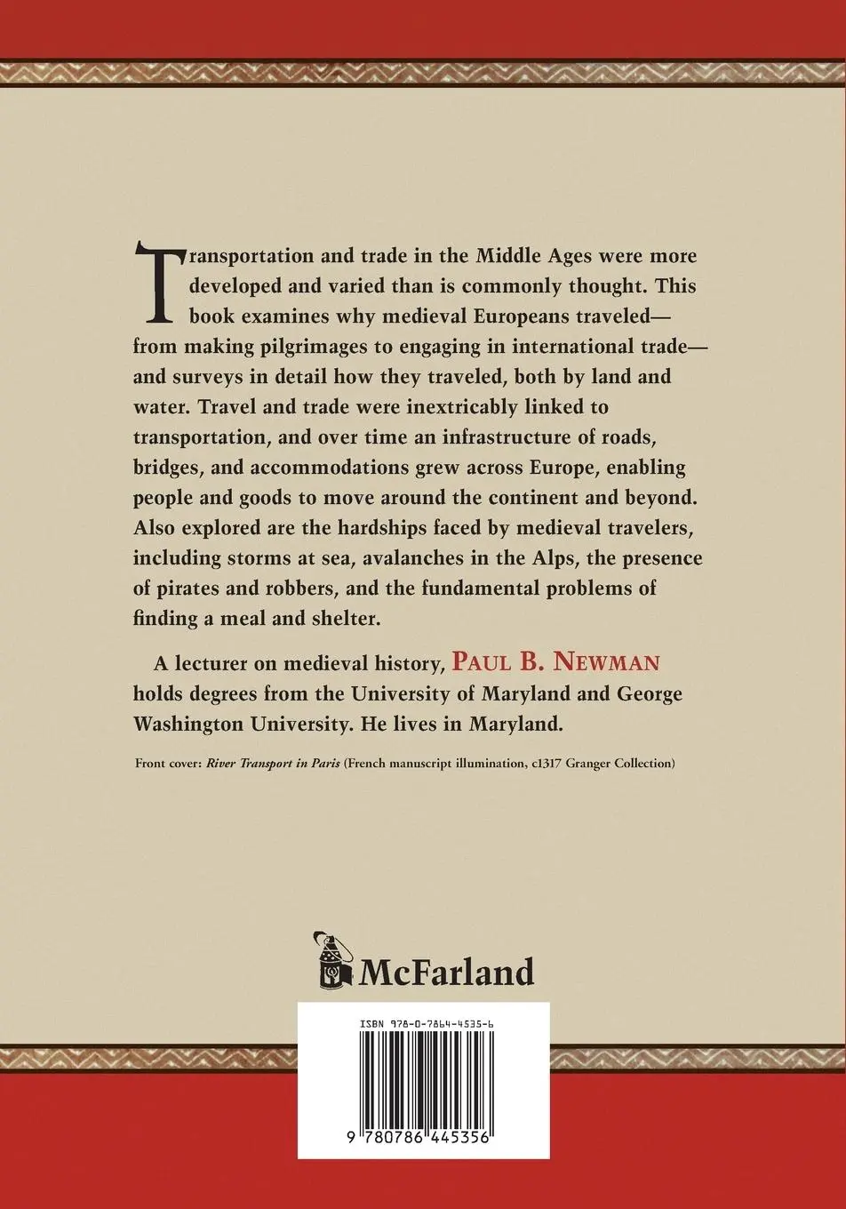 Rückseite: 9780786445356 | Travel and Trade in the Middle Ages | Paul B. Newman | Taschenbuch