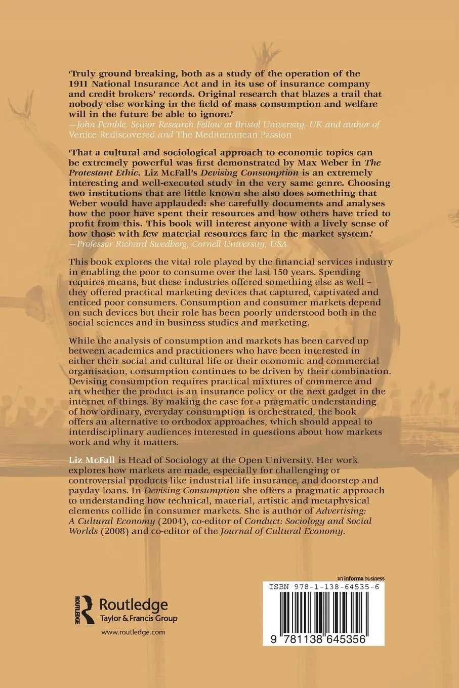Rückseite: 9781138645356 | Devising Consumption | Liz Mcfall | Taschenbuch | Englisch | 2015