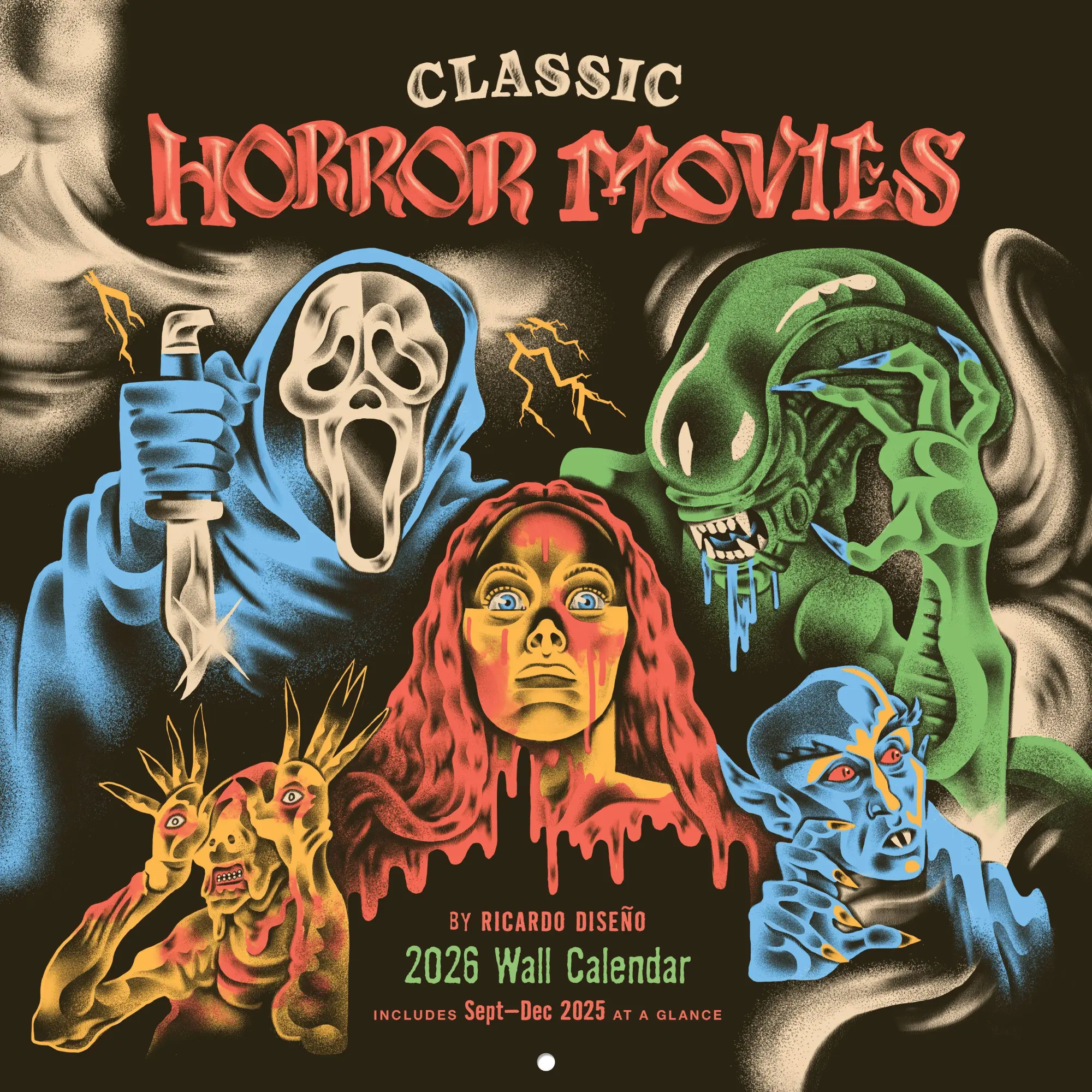 Cover: 9781797235356 | Classic Horror Movies 2026 Wall Calendar | Ricardo Diseño | Kalender