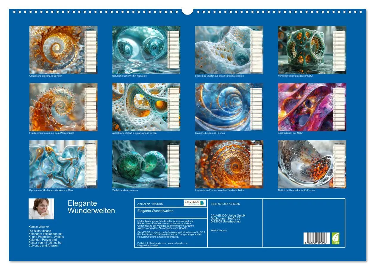 Bild: 9783457395356 | Elegante Wunderwelten (Wandkalender 2026 DIN A2 quer), CALVENDO...