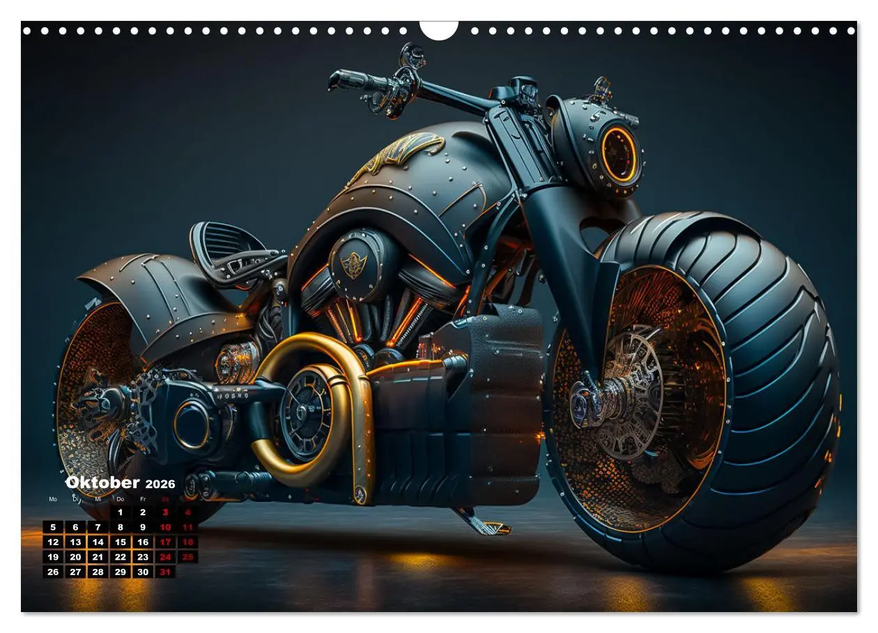 Bild: 9783457535356 | Motorrad illusionen (Wandkalender 2026 DIN A3 quer), CALVENDO...