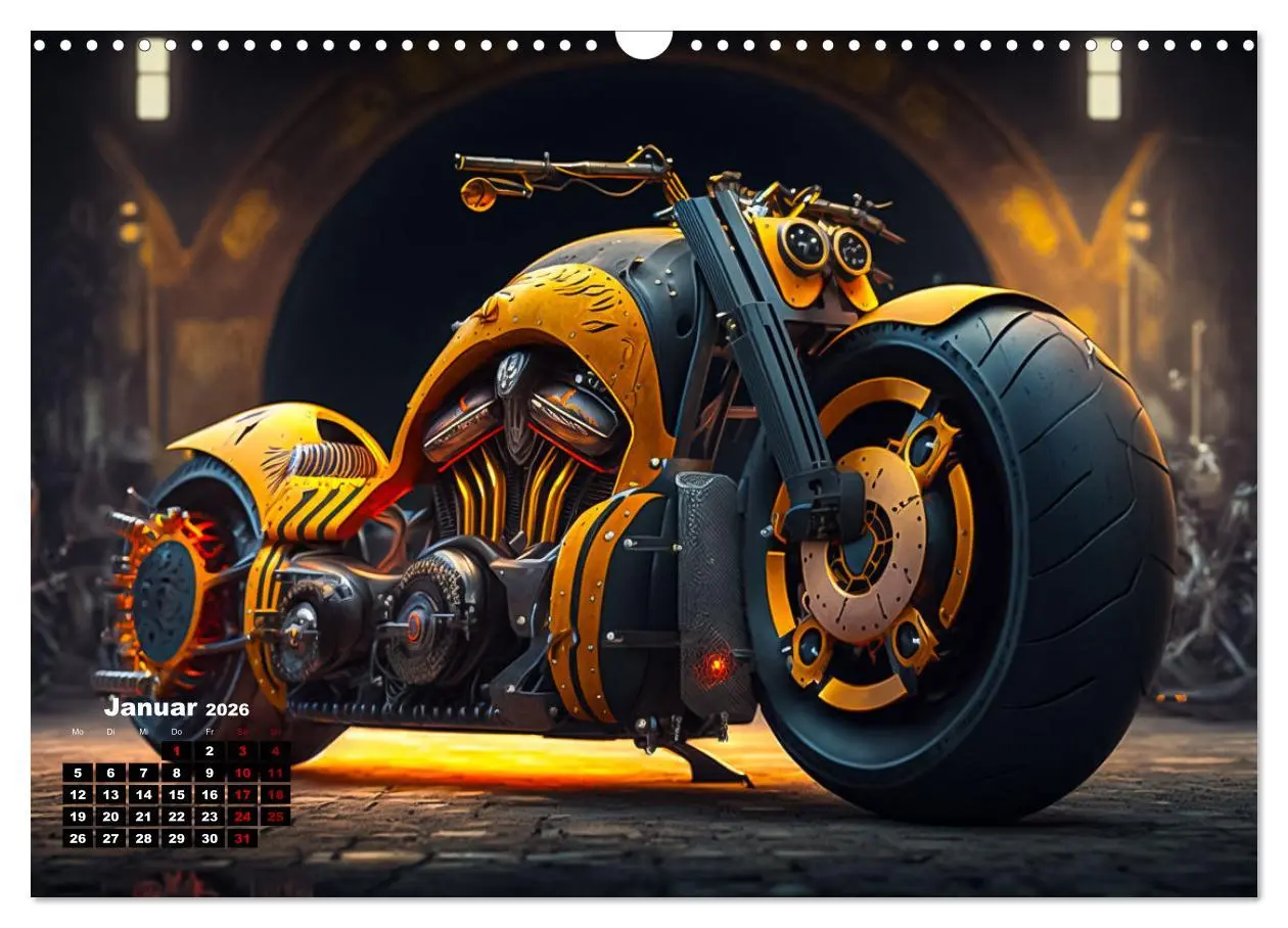 Bild: 9783457535356 | Motorrad illusionen (Wandkalender 2026 DIN A3 quer), CALVENDO...