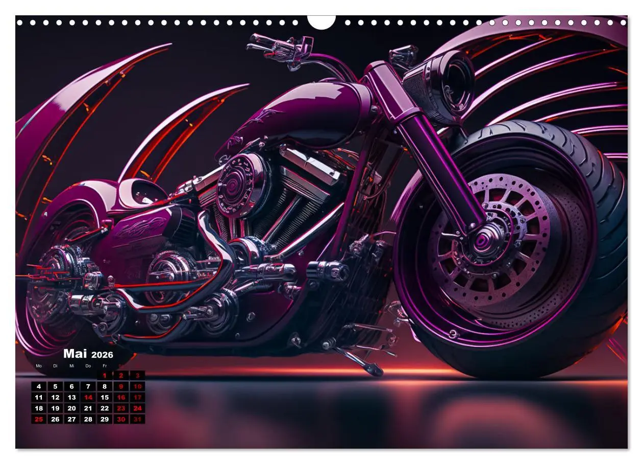 Bild: 9783457535356 | Motorrad illusionen (Wandkalender 2026 DIN A3 quer), CALVENDO...