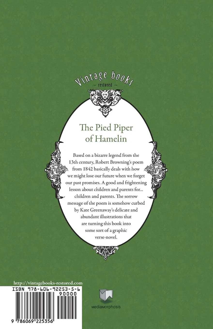 Rückseite: 9786069225356 | The Pied Piper of Hamelin | Robert Browning | Taschenbuch | Englisch