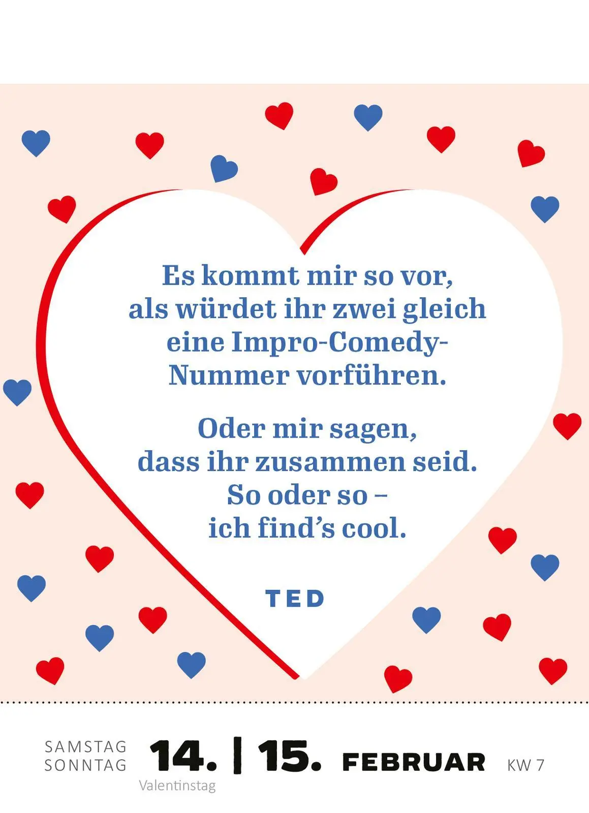 Bild: 4014489135456 | Abreißkalender Mach's wie Ted, sei ein Goldfisch 2026 | Kalender