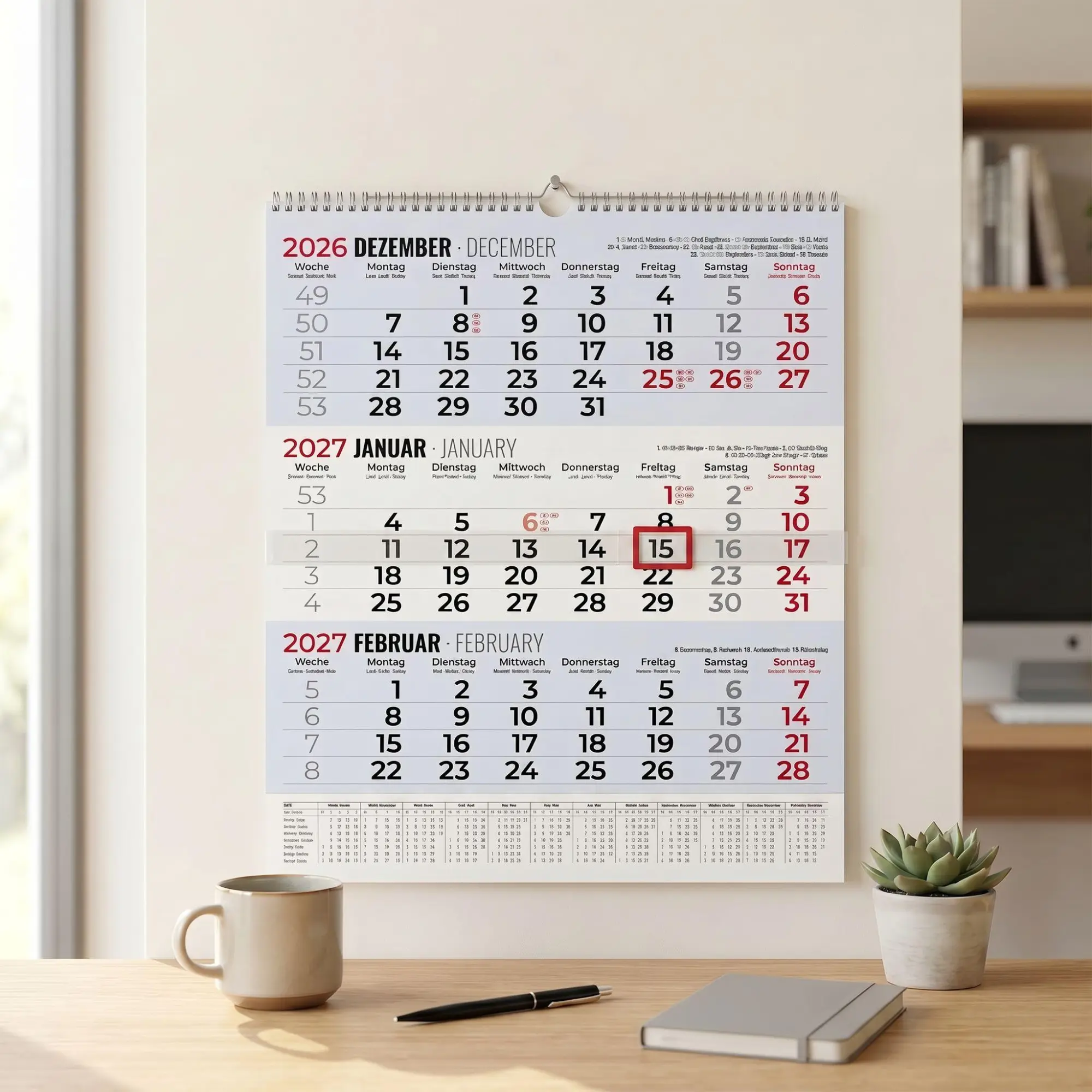 Bild: 4069095015456 | 3-Monatsplaner Triplan Comfort blau 2027 | KG | Kalender | 14 S.