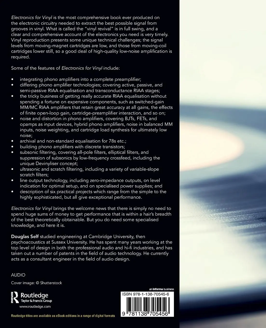 Rückseite: 9781138705456 | Electronics for Vinyl | Douglas Self | Taschenbuch | Englisch | 2017