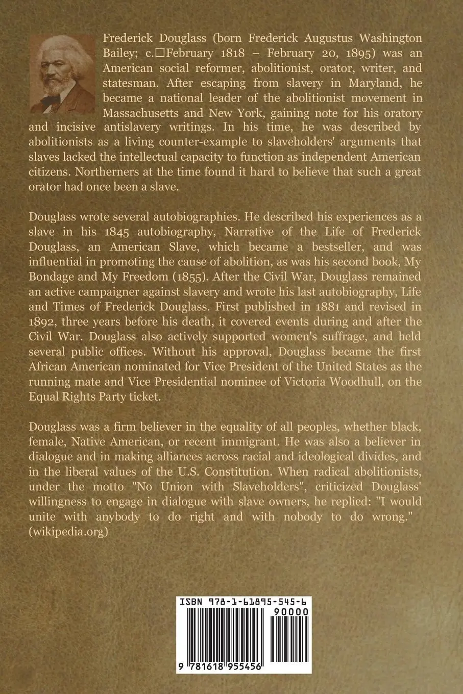 Rückseite: 9781618955456 | My Bondage and My Freedom | Frederick Douglass | Taschenbuch | 2019