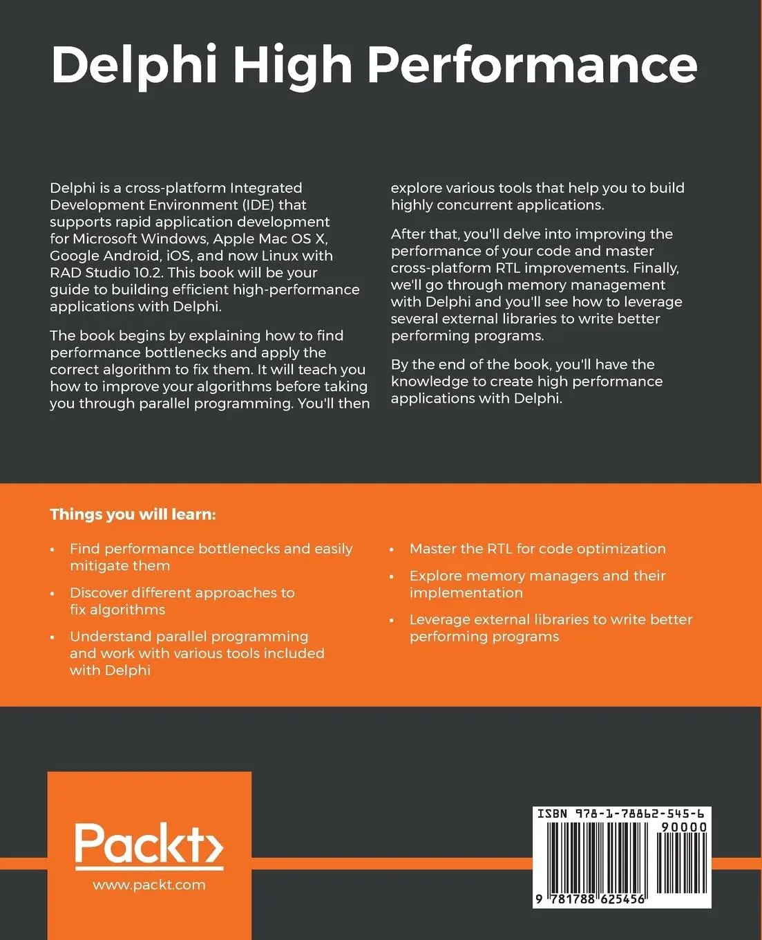 Rückseite: 9781788625456 | Delphi High Performance | Primo¿ Gabrijel¿i¿ | Taschenbuch | Englisch