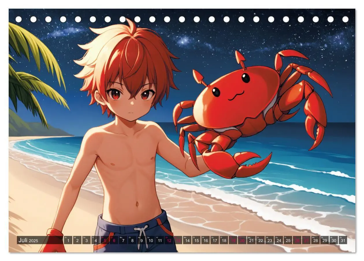 Bild: 9783457145456 | Manga Kalender Sternzeichen (Tischkalender 2025 DIN A5 quer),...
