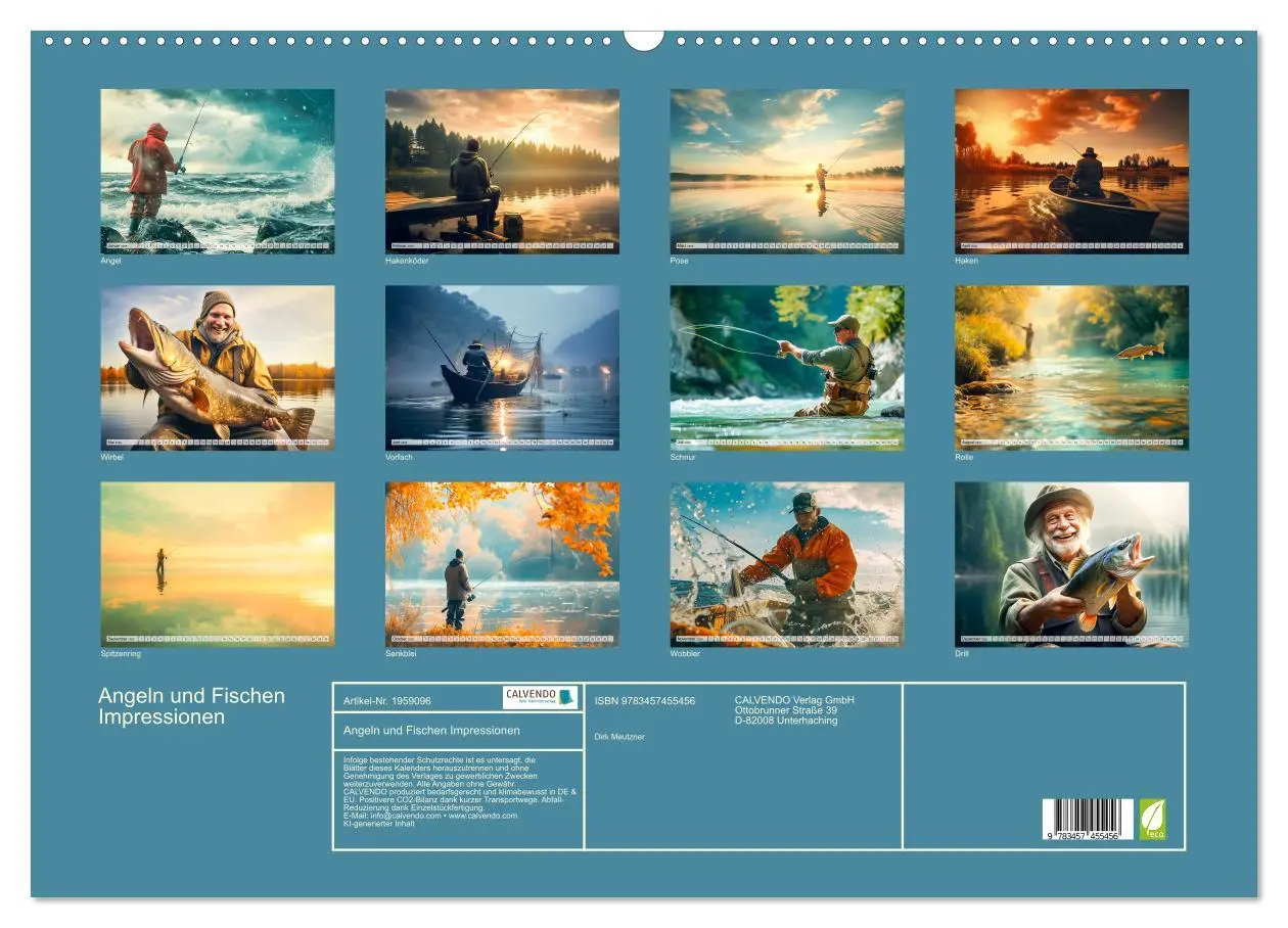 Bild: 9783457455456 | Angeln und Fischen Impressionen (Wandkalender 2026 DIN A2 quer),...