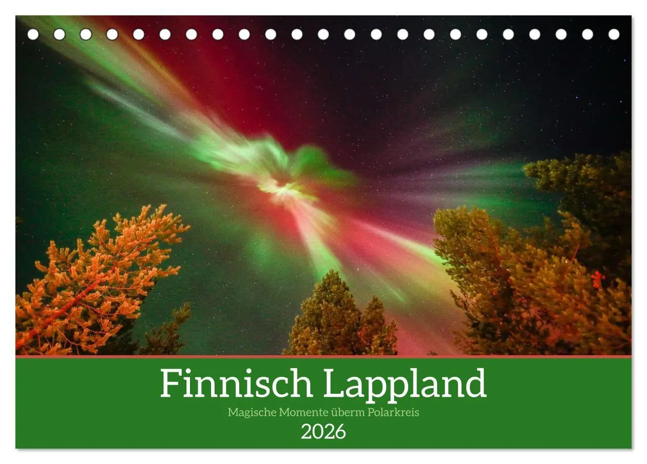 Cover: 9783516235456 | Finnisch Lappland (Tischkalender 2026 DIN A5 quer), CALVENDO...
