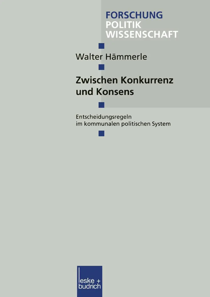 Cover: 9783810025456 | Zwischen Konkurrenz und Konsens | Walter Hämmerle | Taschenbuch | 2000