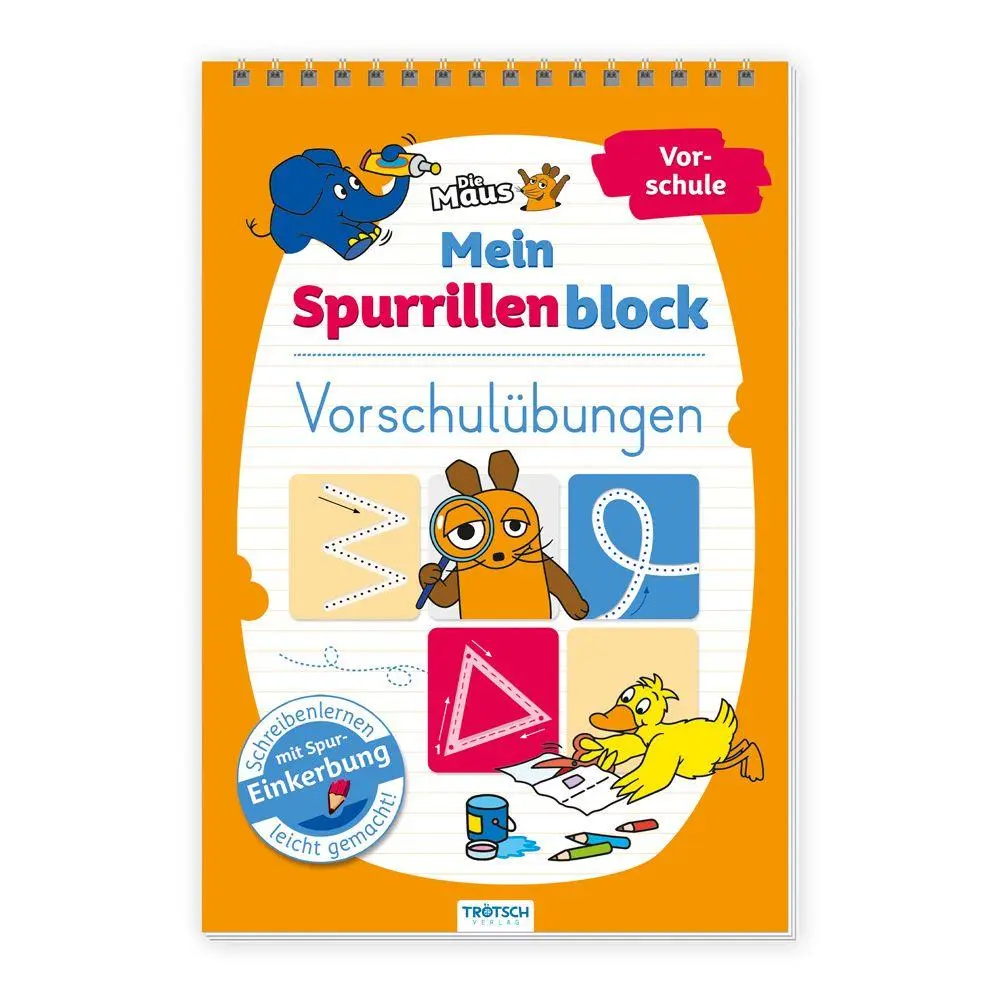Cover: 9783988025456 | TRÖTSCH - Die Maus Mein Spurrillenblock Vorschulübungen Übungsbuch