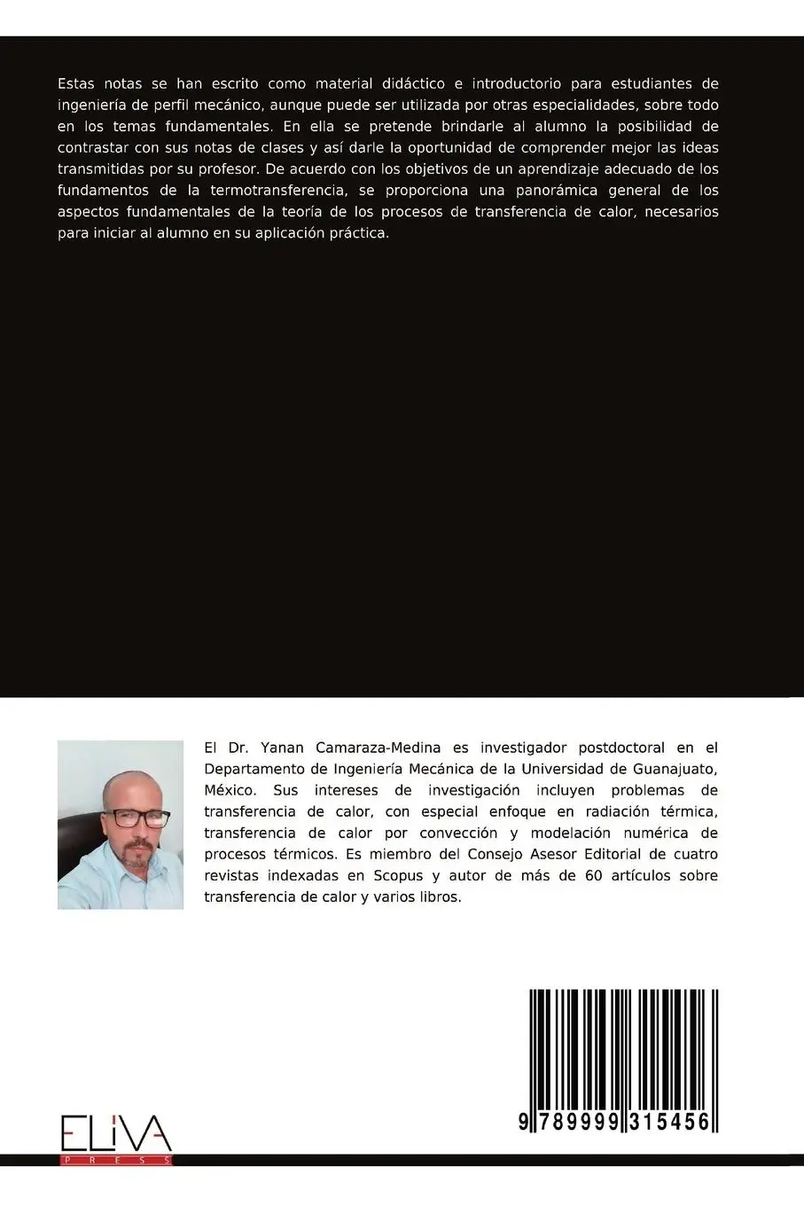 Rückseite: 9789999315456 | Transferencia de Calor | Un Enfoque Introductorio | Camaraza-Medina